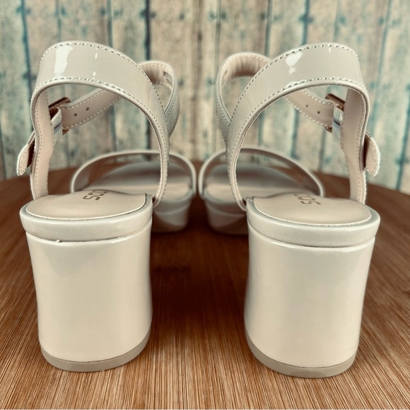 Children Beige Platform Heels with Ankle Strap( MACEY-ISS) - Picture 4 of 6